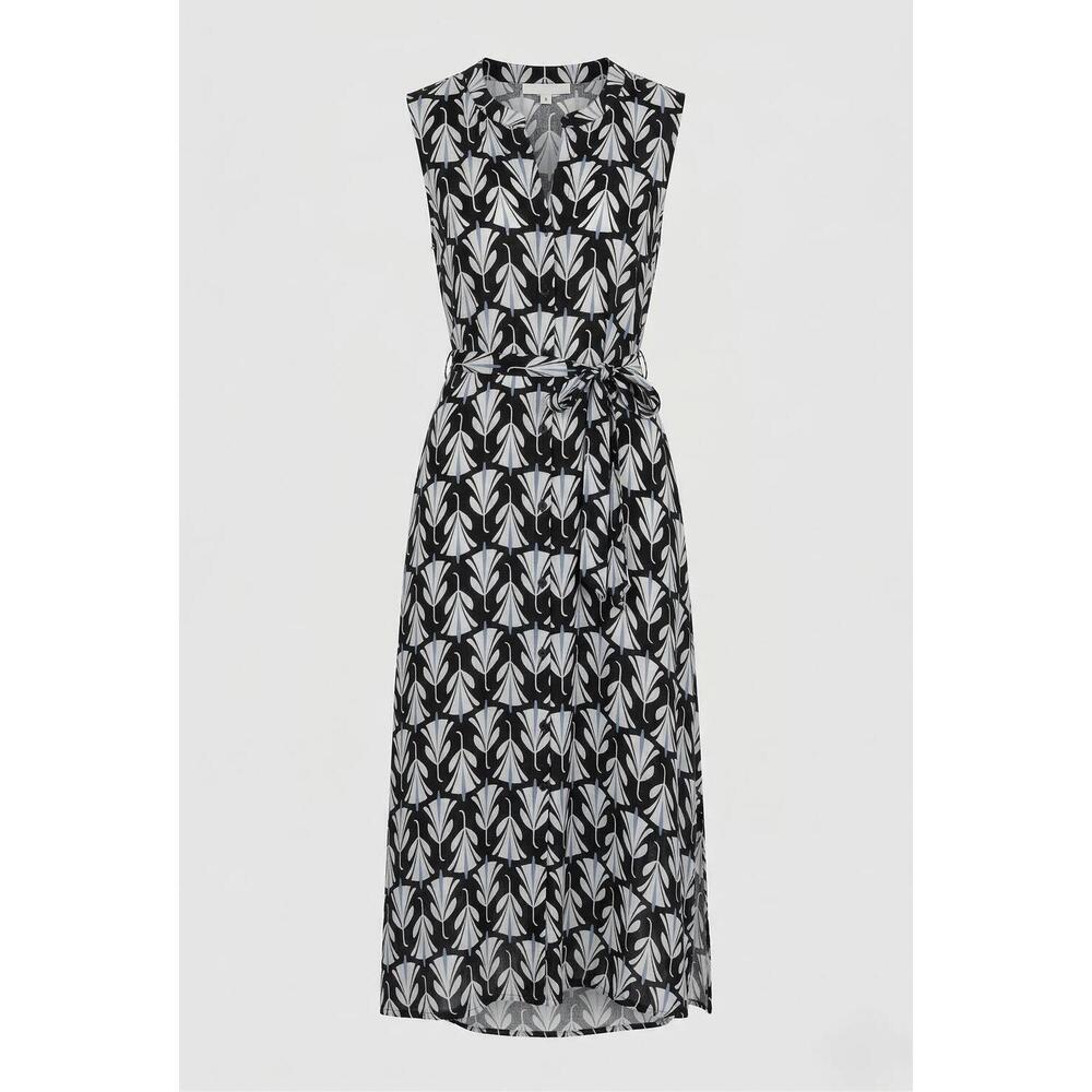 NEW APNY women's sleeveless button down maxi dress in navy/white